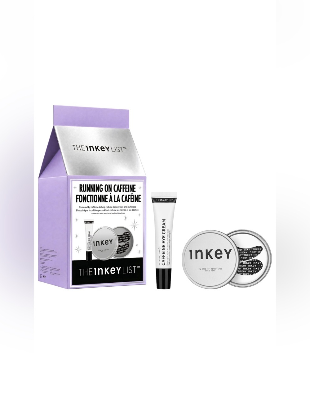 🌸THE INKEY LIST Caffeine Eye Cream 15 mL & Reusable Silicone Eye Patches Duo